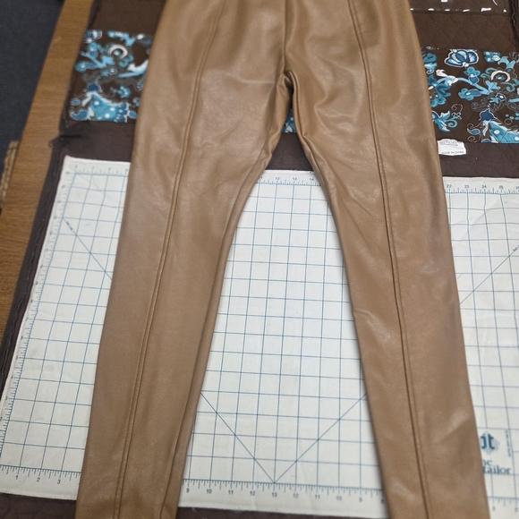 AFRM Pants - AFRM Tan Faux Leather Trousers